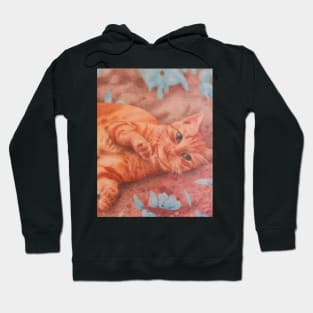 Butterfly Cat Colored Pencil Hoodie